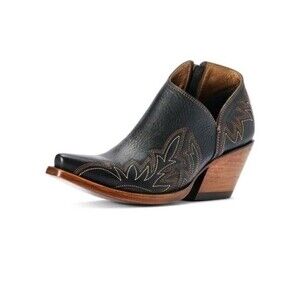 Ariat Dixon Women's Western Cowgirl Ankle Black Leather Styling Boots Size 7.5